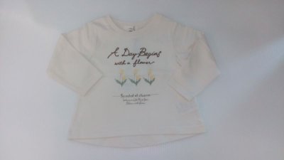 画像1: セラフ/プリント長袖Ｔシャツ（オフ）100/140