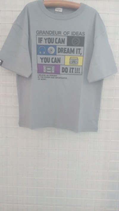 画像1: ベビールーム/ミュージックＴシャツ（グレー）160