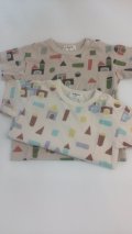 NEEDLE WORK/つみき柄Tシャツ（アイボリー・オフ）80