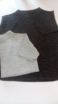 トラフィック/ボーダーTシャツ（ブラウン・グレー）