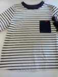 画像1: K&S1949/Tシャツ（コン×白ボーダー） (1)