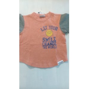 画像: NEEDLE WORK/スマイルTシャツ（ピンク）90/110