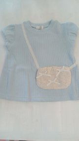 画像: セラフ/ポシェットチュニック（サックス）90/110/120/130