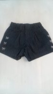 画像1: セラフ/リボン刺繍ショートパンツ（ブルー）120/140