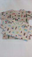 画像1: NEEDLE WORK/つみき柄Tシャツ（アイボリー）80