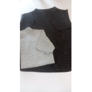 画像: トラフィック/ボーダーTシャツ（ブラウン・グレー）