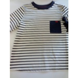 画像: K&S1949/Tシャツ（コン×白ボーダー）
