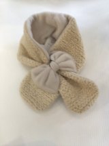 画像: ホイップクリーム/ボアリボンマフラー （ベージュ） S(kids〜10歳)