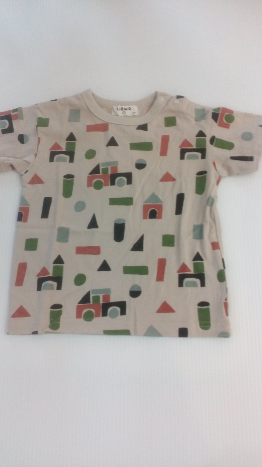 画像2: NEEDLE WORK/つみき柄Tシャツ（アイボリー）80